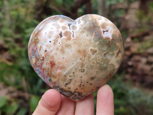 Polished Ocean Jasper Hearts x 4 From Northwest Coast, Madagascar - Toprock Gemstones and Minerals 