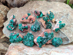 Natural Dioptase on Dolomite Specimens x 12 From Mashamba East Mine, Congo - Toprock Gemstones and Minerals 