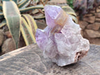 Natural Jacaranda Amethyst Clusters x 2 From Mumbwa, Zambia - Toprock Gemstones and Minerals 