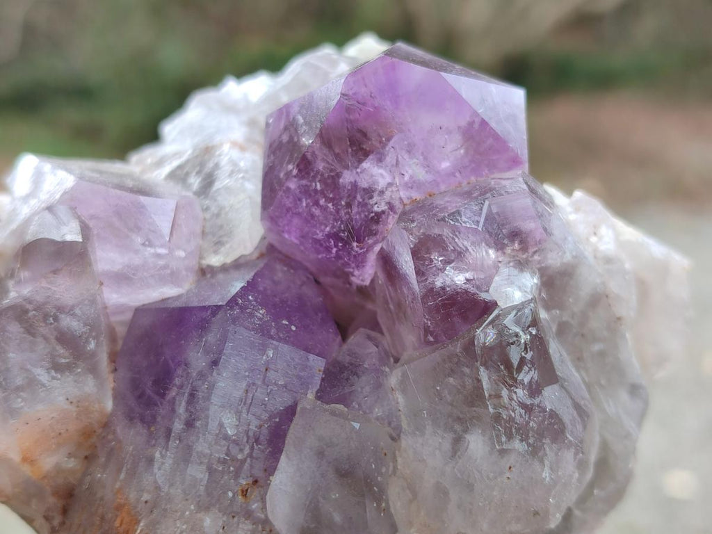 Natural Jacaranda Amethyst Clusters x 2 From Mumbwa, Zambia - Toprock Gemstones and Minerals 