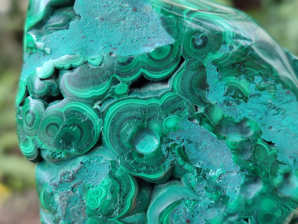 Polished "Bulls Eye" Patterned Malacolla Free Forms x 4 From Kulukuluku, Congo - Toprock Gemstones and Minerals 