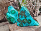 Polished "Bulls Eye" Patterned Malacolla Free Forms x 4 From Kulukuluku, Congo - Toprock Gemstones and Minerals 
