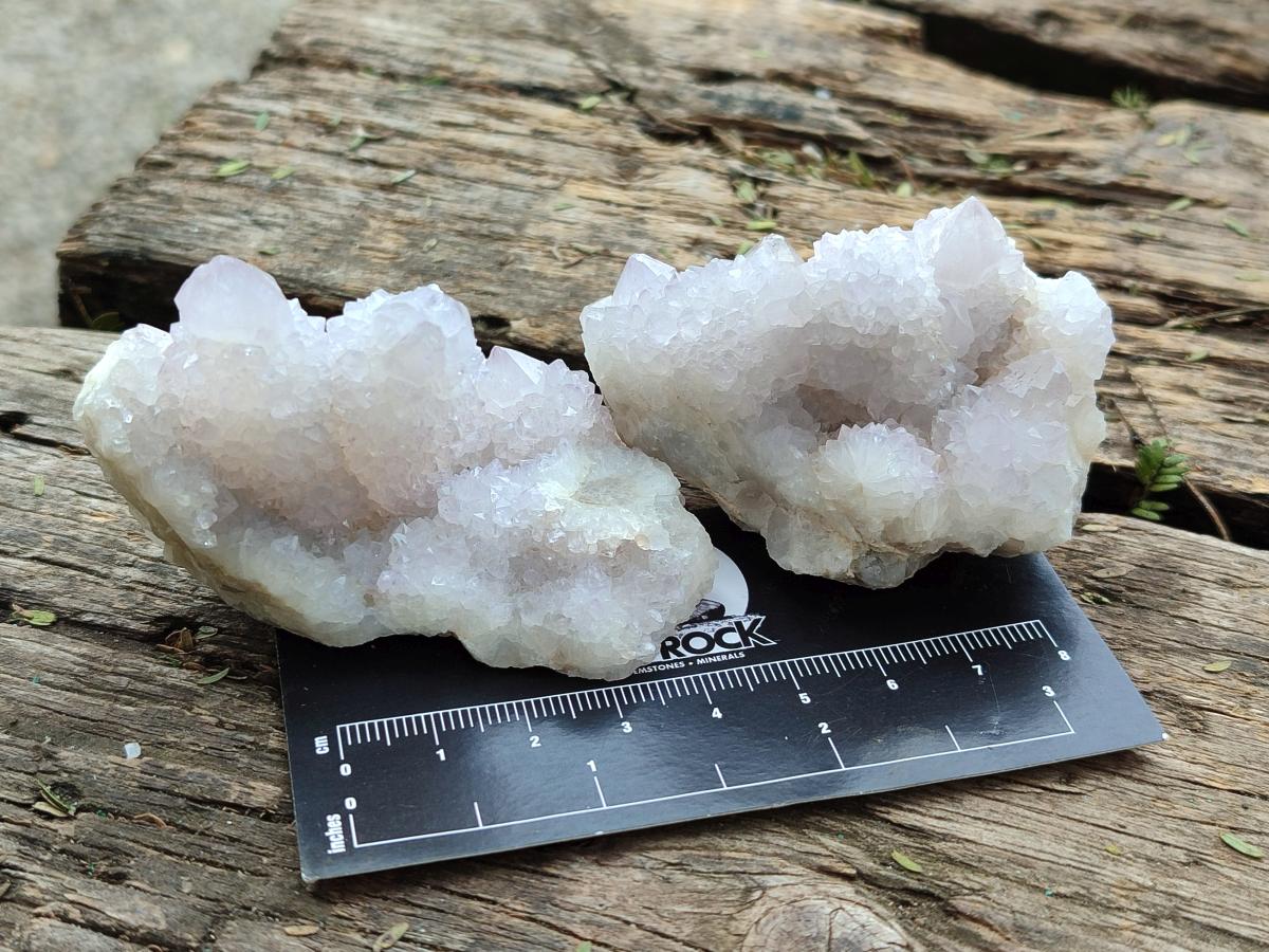Natural Pale Lilac Spirit Amethyst Drusy Clusters x 12 From Boekenhouthoek, South Africa - Toprock Gemstones and Minerals 