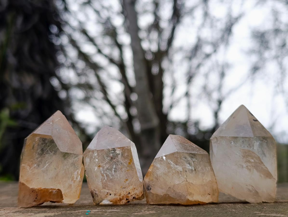 Natural Cascading Clear Citrine Quartz Crystals x 35 From Luena, Congo
