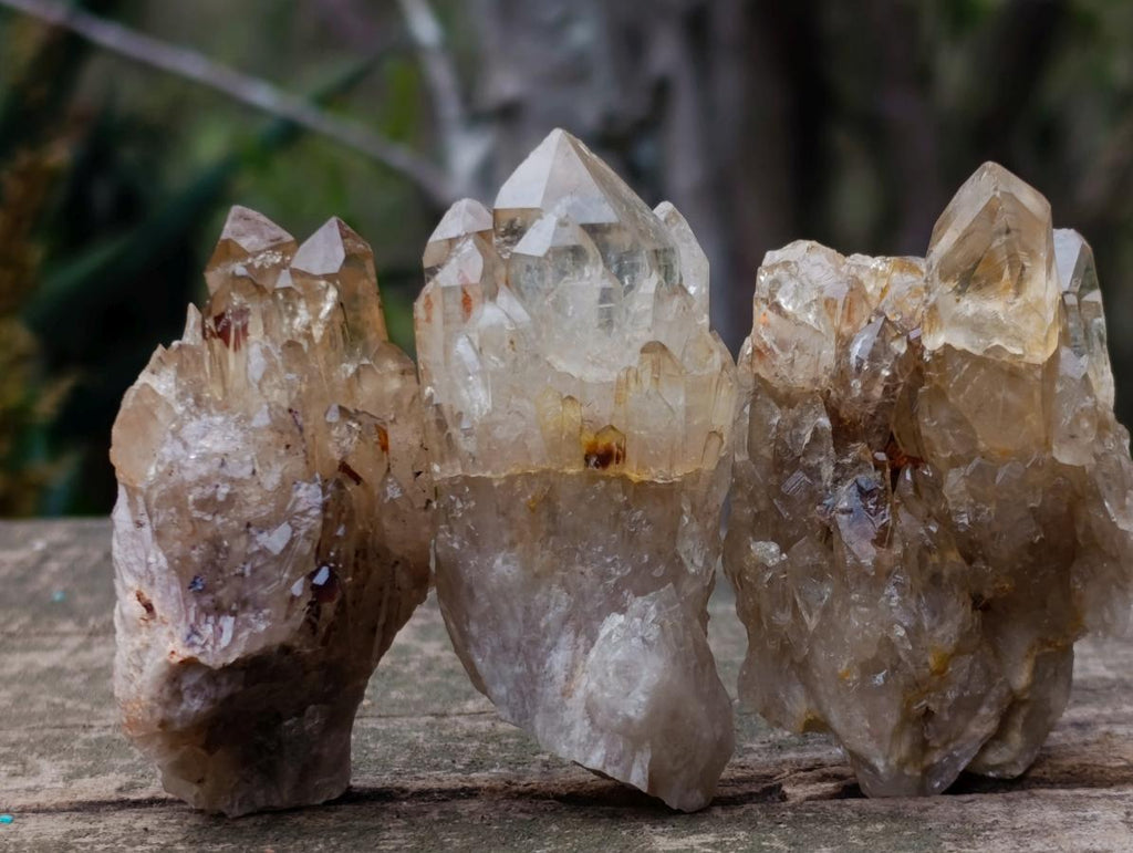 Natural Cascading Clear Citrine Quartz Crystals x 35 From Luena, Congo