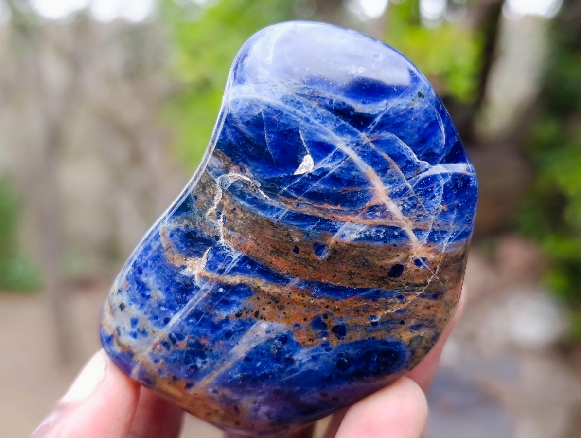 Polished Sodalite Free Forms x 12 From Kunene River, Namibia