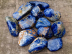 Polished Sodalite Free Forms x 12 From Kunene River, Namibia