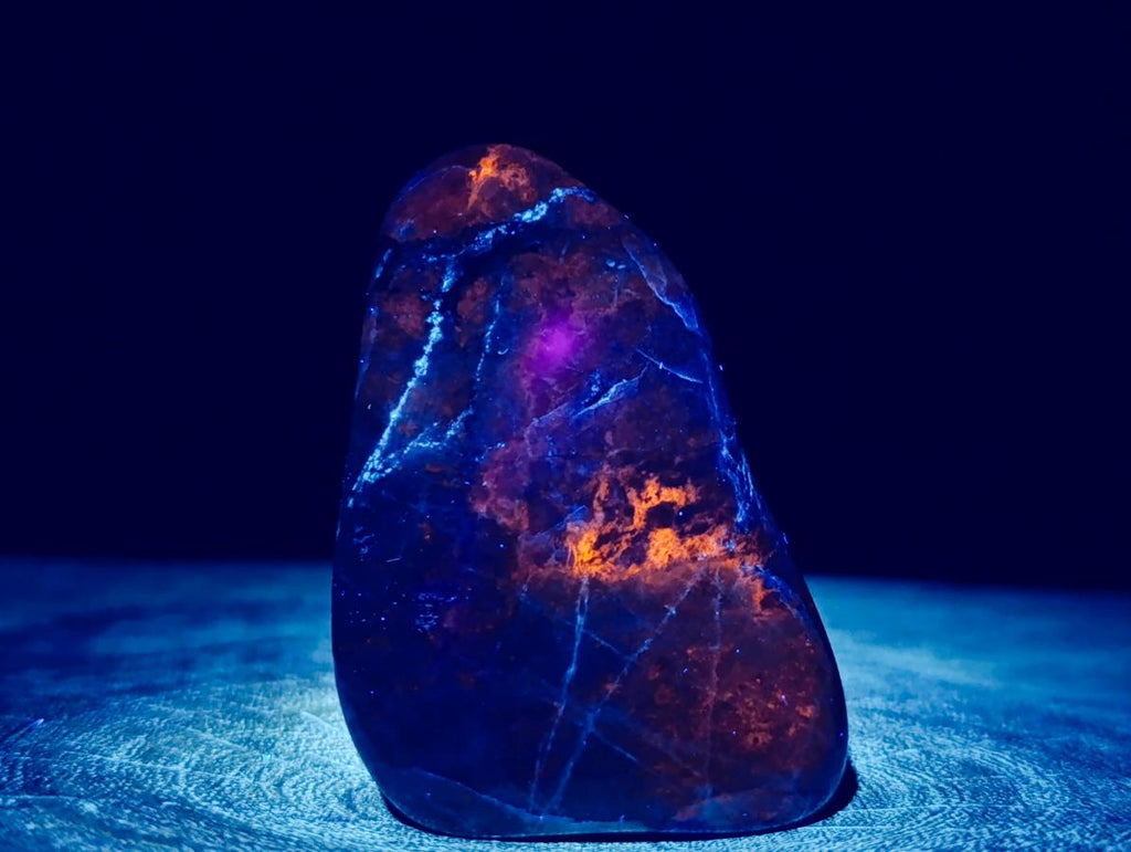 Polished Sodalite Free Forms x 12 From Kunene River, Namibia