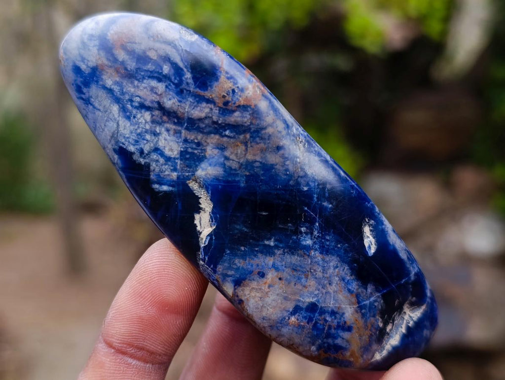 Polished Sodalite Free Forms x 12 From Kunene River, Namibia