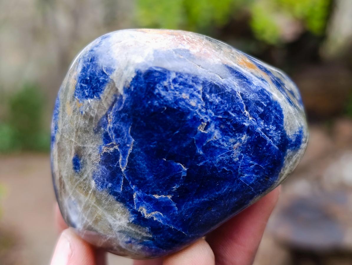 Polished Sodalite Free Forms x 12 From Kunene River, Namibia