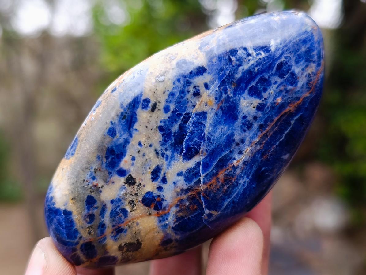 Polished Sodalite Free Forms x 12 From Kunene River, Namibia