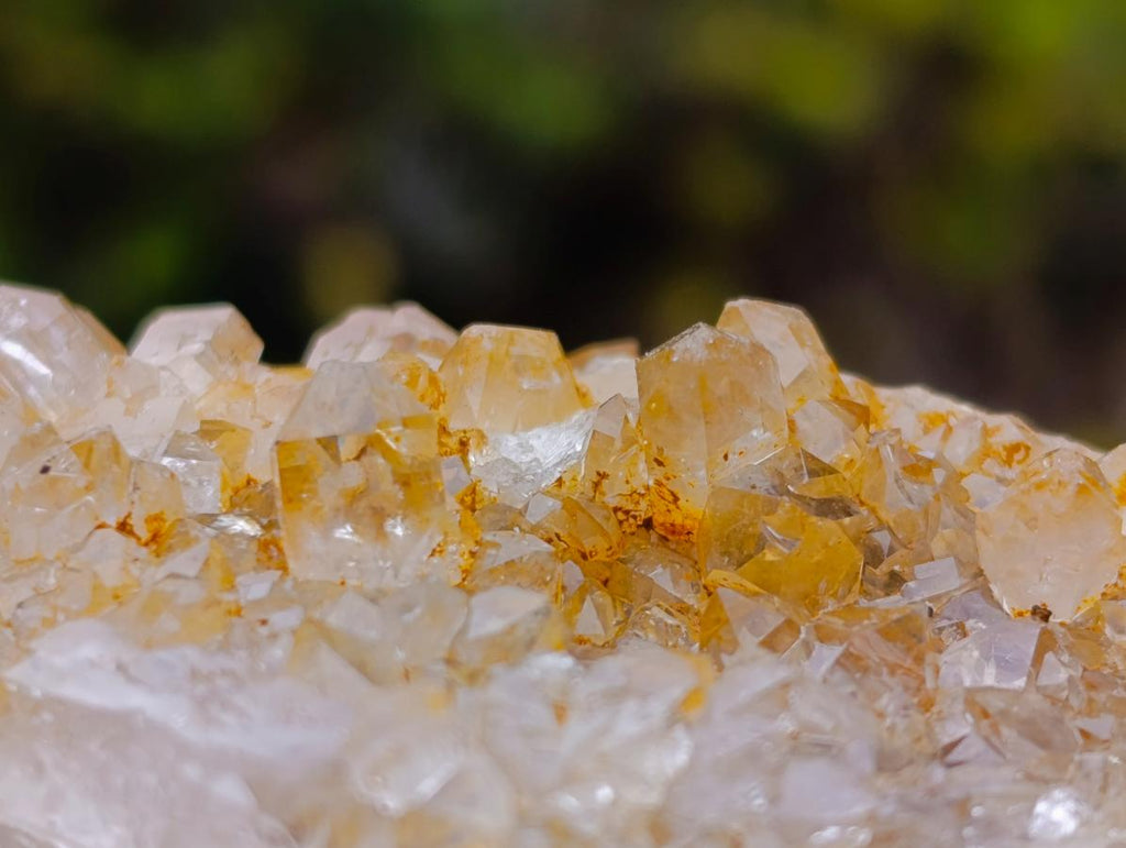 Natural Golden Limonite Quartz Clusters x 24 From Solwezi, Zambia