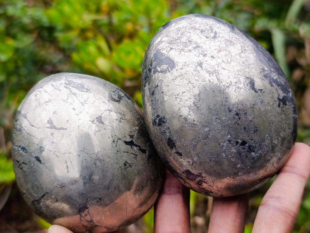 Polished Large Basalt Pharaoh Stone Galets x 4 From Iron Duke Mine, Zimbabwe