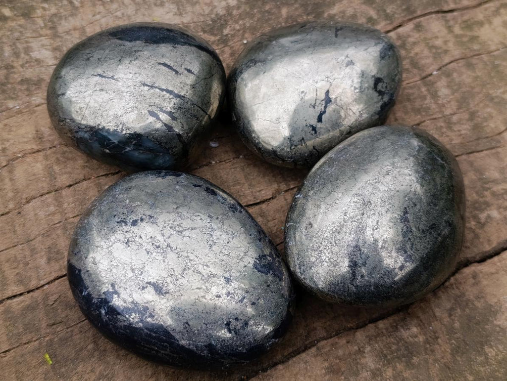 Polished Large Basalt Pharaoh Stone Galets x 4 From Iron Duke Mine, Zimbabwe
