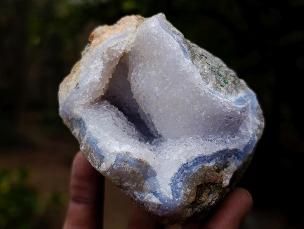 Natural Blue Lace Agate Geode Specimens x 22 From Nsanje, Malawi
