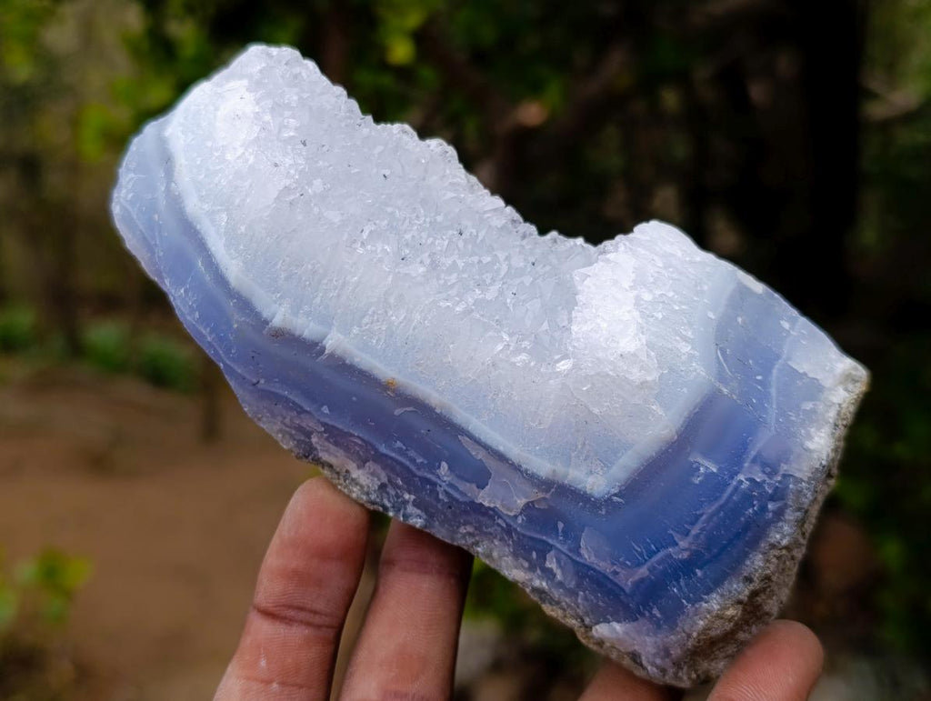 Natural Blue Lace Agate Geode Specimens x 22 From Nsanje, Malawi