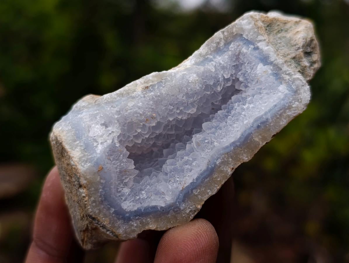 Natural Blue Lace Agate Geode Specimens x 22 From Nsanje, Malawi