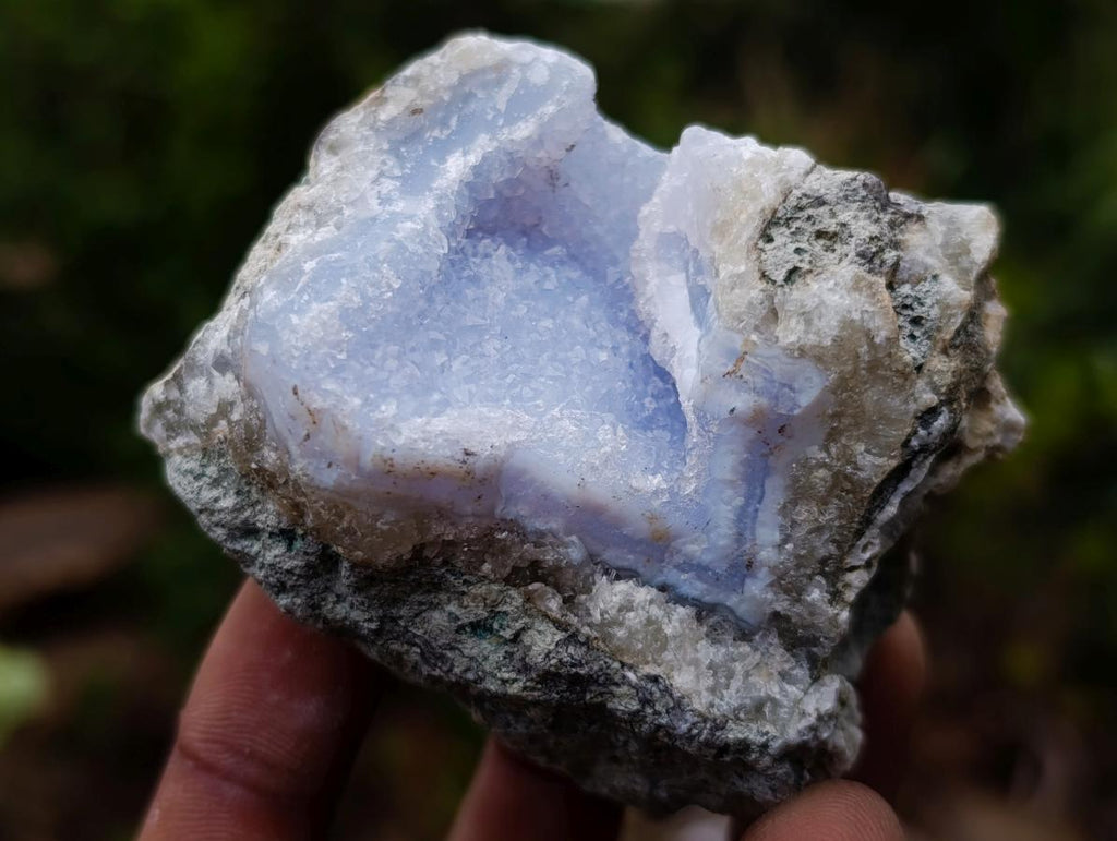 Natural Blue Lace Agate Geode Specimens x 22 From Nsanje, Malawi