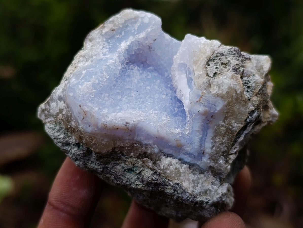 Natural Blue Lace Agate Geode Specimens x 22 From Nsanje, Malawi
