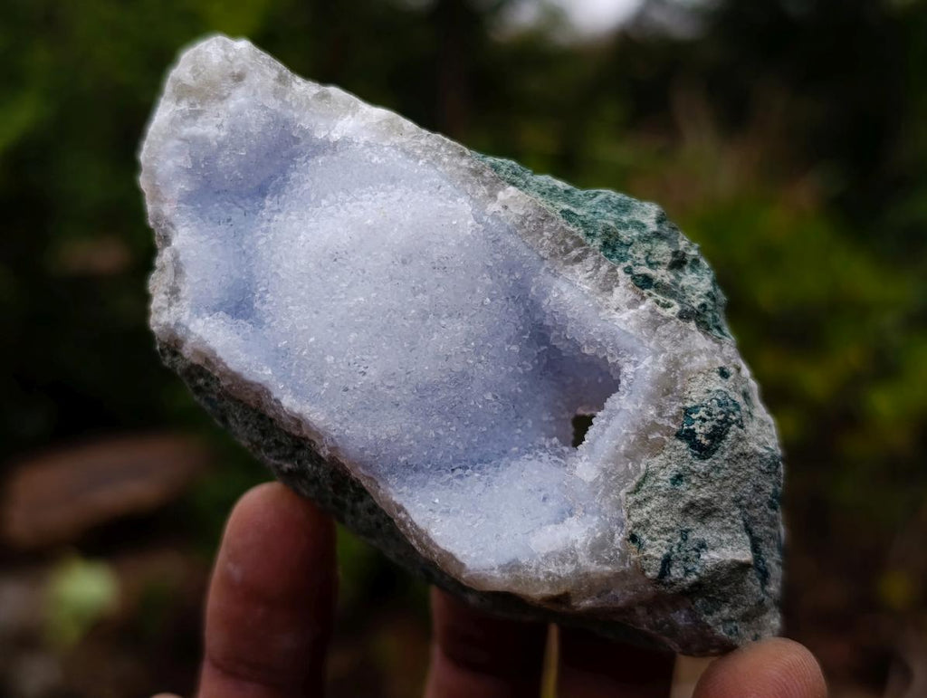 Natural Blue Lace Agate Geode Specimens x 22 From Nsanje, Malawi