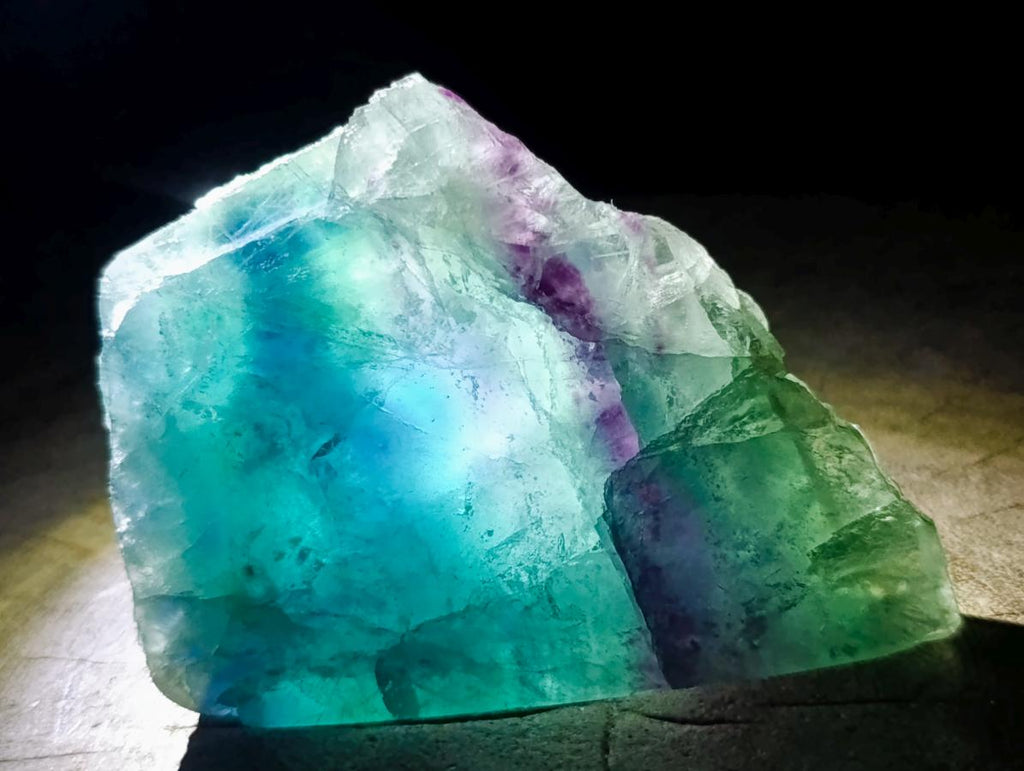 Polished One Side Watermelon Fluorite Slices x 6 From Uis, Namibia