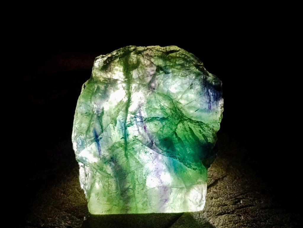 Polished One Side Watermelon Fluorite Slices x 6 From Uis, Namibia