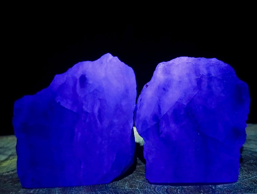 Polished One Side Watermelon Fluorite Slices x 6 From Uis, Namibia