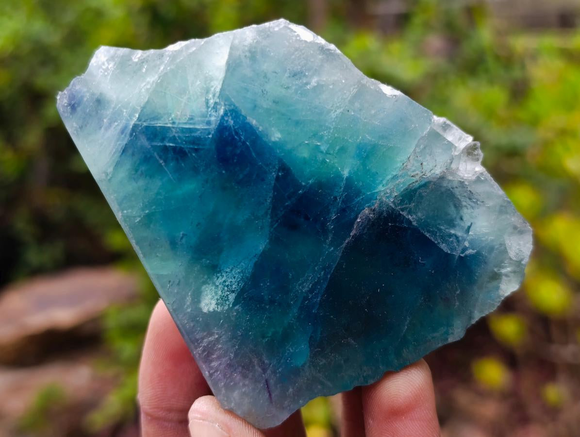 Polished One Side Watermelon Fluorite Slices x 6 From Uis, Namibia