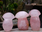 Polished Mix of Rose Quartz and Ocean Jasper Mini Mushrooms x 25 From Madagascar
