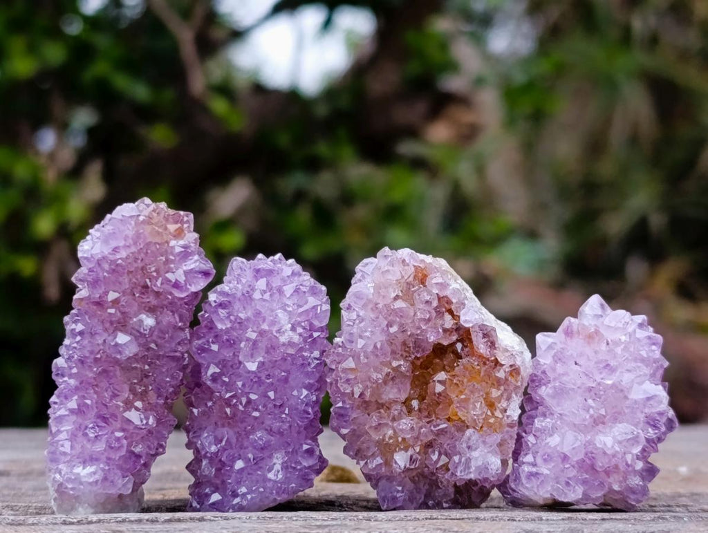 Natural Spirit Amethyst and Spirit Ametrine Clusters x 70 From Boekenhouthoek, South Africa