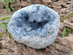 Natural Large Large Blue Celestite Geode Specimen x 1 From Sakoany, Madagascar - Toprock Gemstones and Minerals 