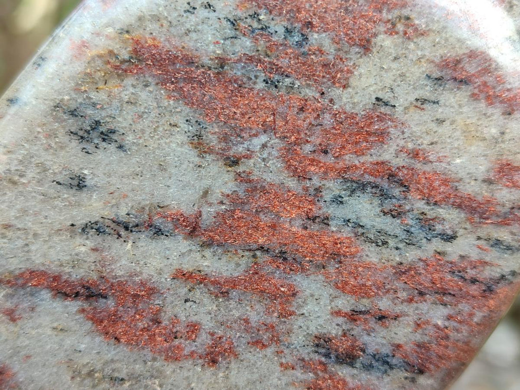 Polished Copper Sunstone Standing Display Pieces x 2 From Madagascar - Toprock Gemstones and Minerals 