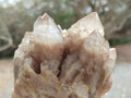 Natural Cascading White Phantom Smokey Luena Quartz Clusters x 2 From Luena, Congo - Toprock Gemstones and Minerals 