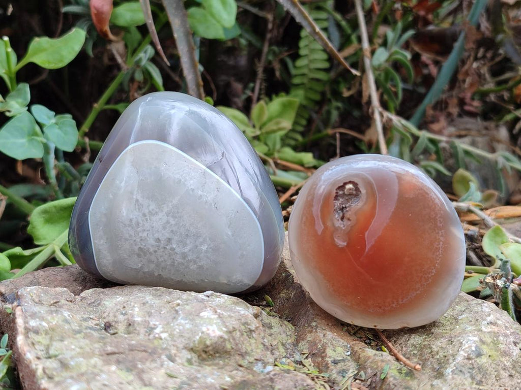 Polished and Natural Red Shashe River Agate Free Forms x 12 From Shashe River, Zimbabwe - Toprock Gemstones and Minerals 