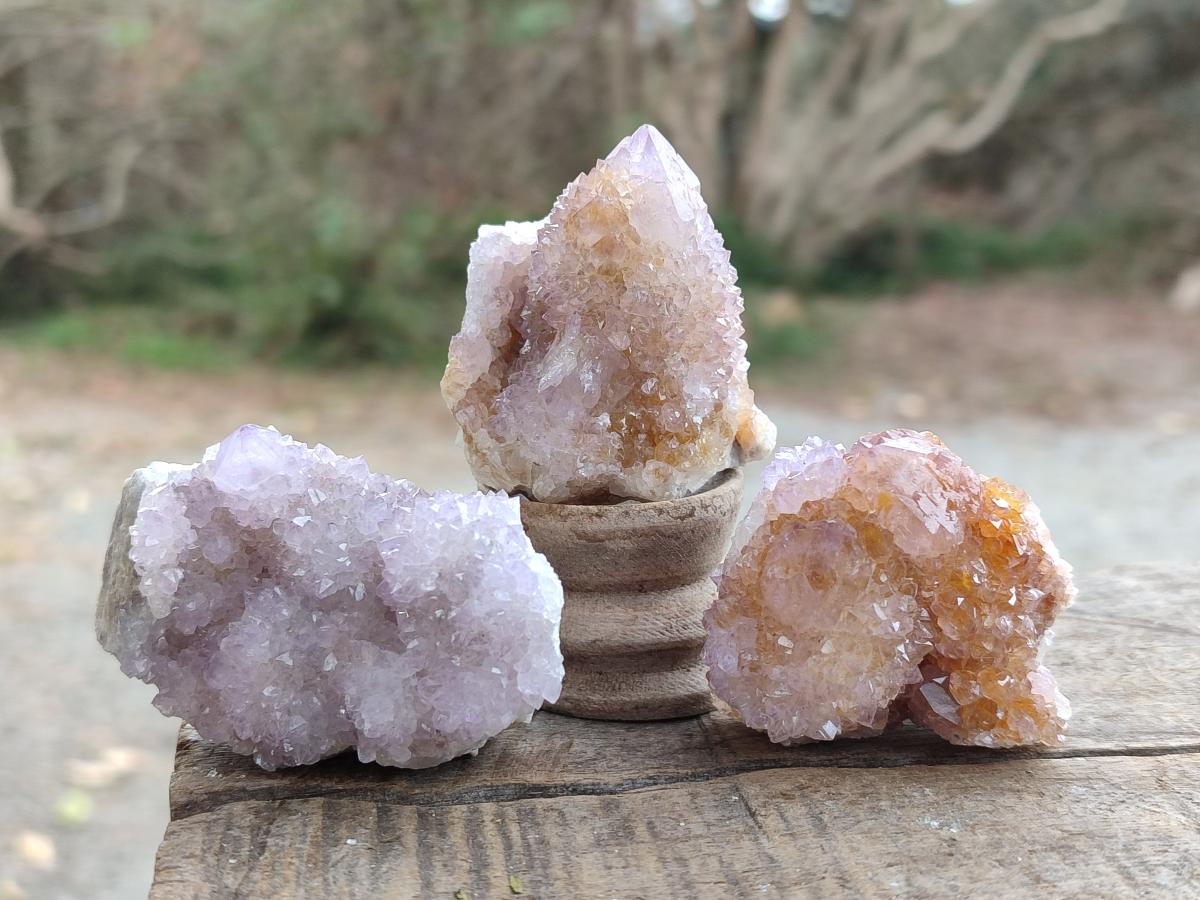 Natural Mixed Spirit Amethyst and Spirit Ametrine Clusters x 15 From Boekenhouthoek, South Africa - Toprock Gemstones and Minerals 