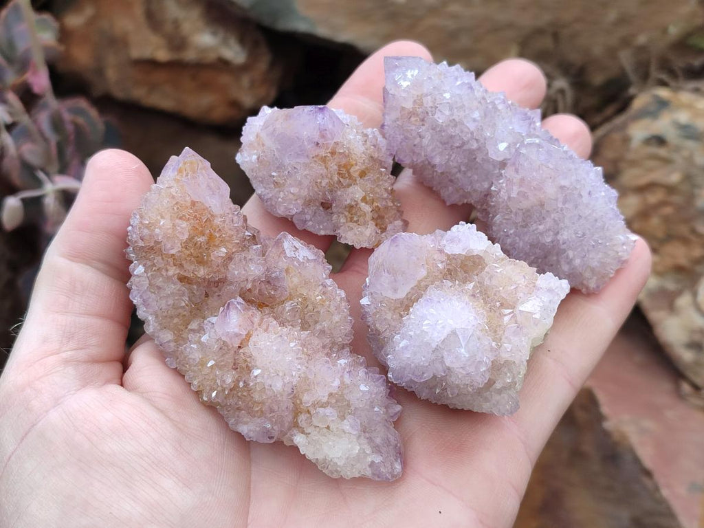 Natural Mixed Spirit Amethyst and Spirit Ametrine Clusters x 15 From Boekenhouthoek, South Africa - Toprock Gemstones and Minerals 