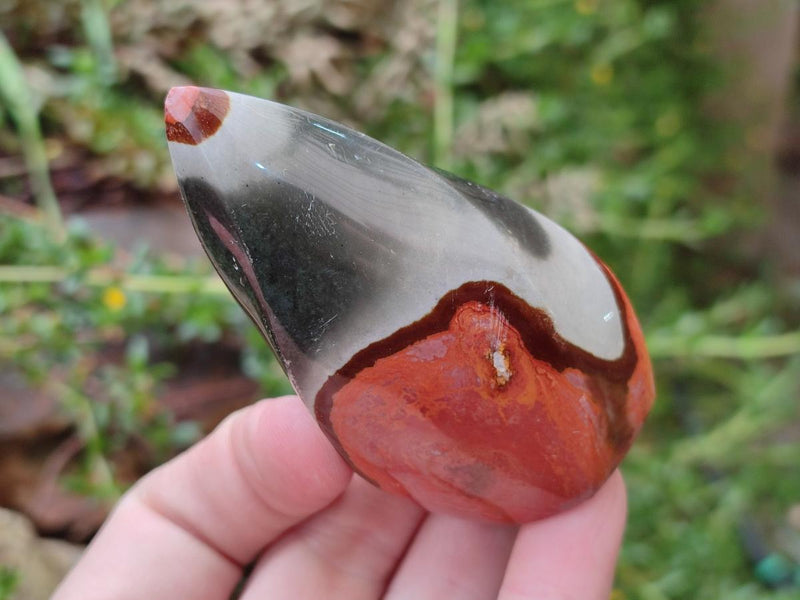 Polished Polychrome Jasper Standing Display Pieces x 3 From NW Coast, Madagascar - Toprock Gemstones and Minerals 