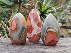 Polished Polychrome Jasper Standing Display Pieces x 3 From NW Coast, Madagascar - Toprock Gemstones and Minerals 