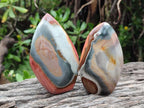 Polished Polychrome Jasper Standing Display Pieces x 3 From NW Coast, Madagascar - Toprock Gemstones and Minerals 