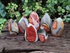 Polished Polychrome Jasper Standing Display Pieces x 3 From NW Coast, Madagascar - Toprock Gemstones and Minerals 