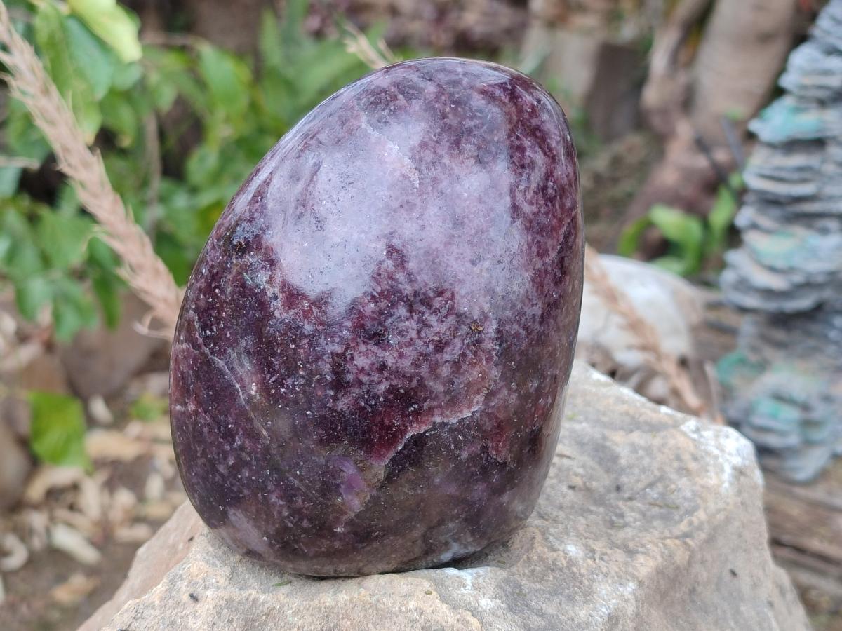 Polished Lepidolite Standing Display Pieces x 2 From Ambatondrazaka, Madagascar - Toprock Gemstones and Minerals 