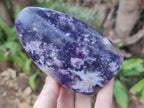 Polished Lepidolite Standing Display Pieces x 2 From Ambatondrazaka, Madagascar - Toprock Gemstones and Minerals 