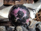 Polished Rhodonite Gemstone Spheres x 4 From Ambindavato, Madagascar - Toprock Gemstones and Minerals 