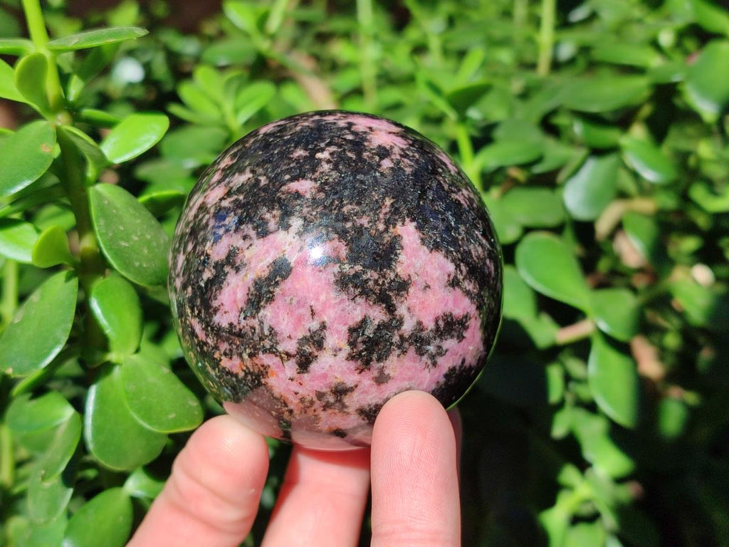 Polished Rhodonite Gemstone Spheres x 4 From Ambindavato, Madagascar - Toprock Gemstones and Minerals 