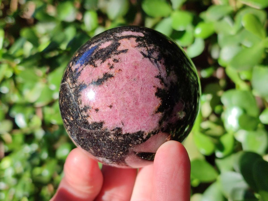 Polished Rhodonite Gemstone Spheres x 4 From Ambindavato, Madagascar - Toprock Gemstones and Minerals 
