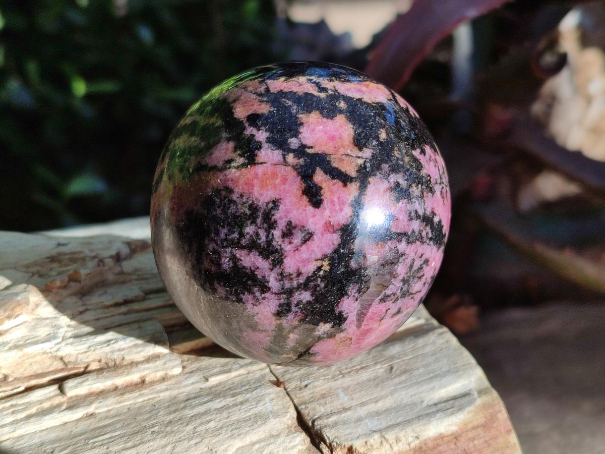 Polished Rhodonite Gemstone Spheres x 4 From Ambindavato, Madagascar - Toprock Gemstones and Minerals 