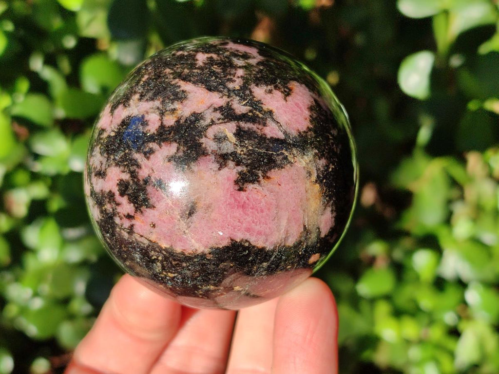 Polished Rhodonite Gemstone Spheres x 4 From Ambindavato, Madagascar - Toprock Gemstones and Minerals 