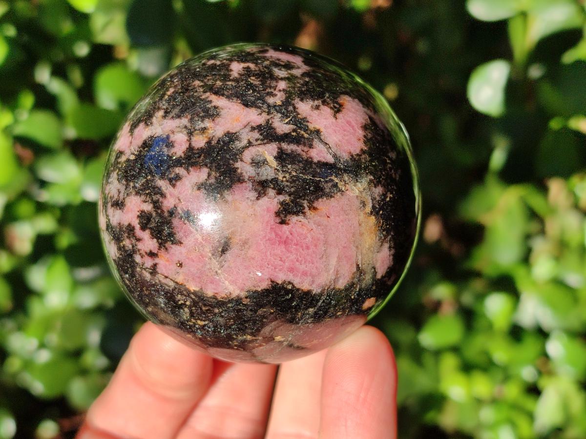 Polished Rhodonite Gemstone Spheres x 4 From Ambindavato, Madagascar - Toprock Gemstones and Minerals 