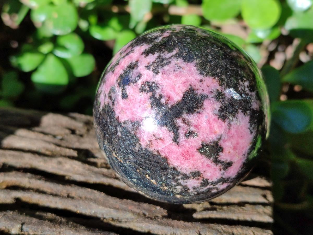 Polished Rhodonite Gemstone Spheres x 4 From Ambindavato, Madagascar - Toprock Gemstones and Minerals 