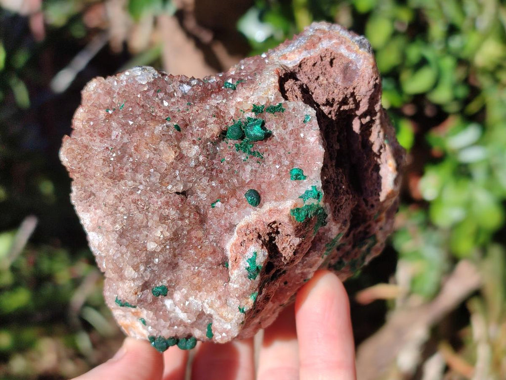 Natural Ball Malachite Specimens Coated with Limonite Quartz on Dolomite x 2 From Mindingi Mine, Congo - Toprock Gemstones and Minerals 
